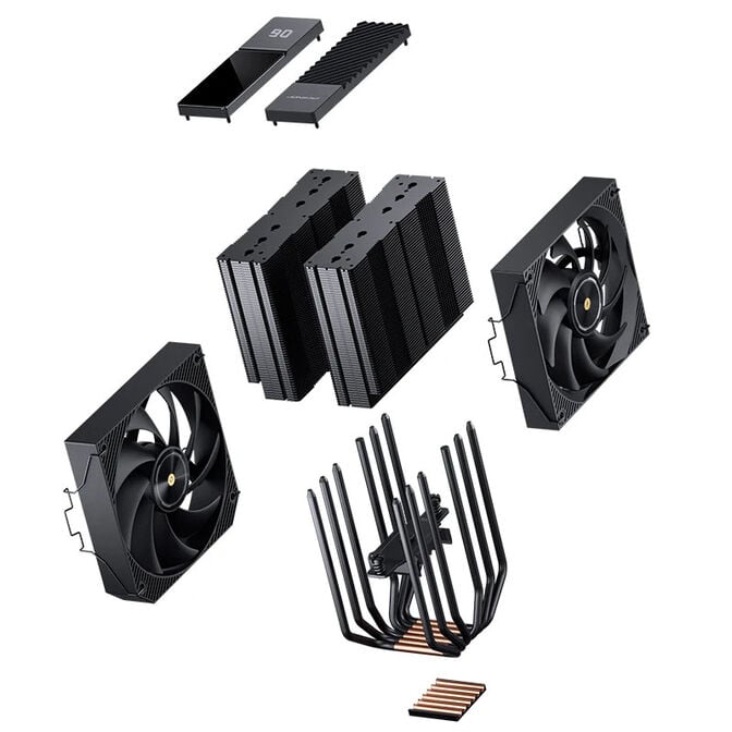 Jonsbo CC90 CPU Cooler, Dual Tower, 130mm PWM Fan, Segment Display - Black image number 15