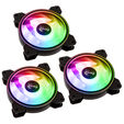 Aerocool Saturn 12F Pro ARGB LED L&uuml;fter, 3er-Pack inkl. Controller - 120mm image number null