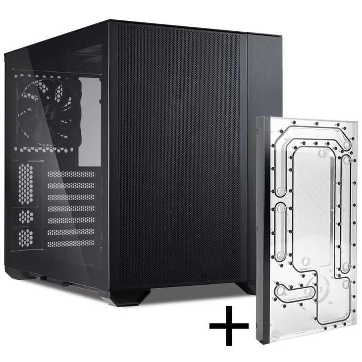 Lian Li O11 Mini, Midi-Tower, Tempered Glass + Stealkey Customs Front Distroplate image number 0