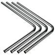 Bitspower Messing Hardtube 16mm AD, 220x300mm, 90 Grad - 4er-Pack, silber image number null