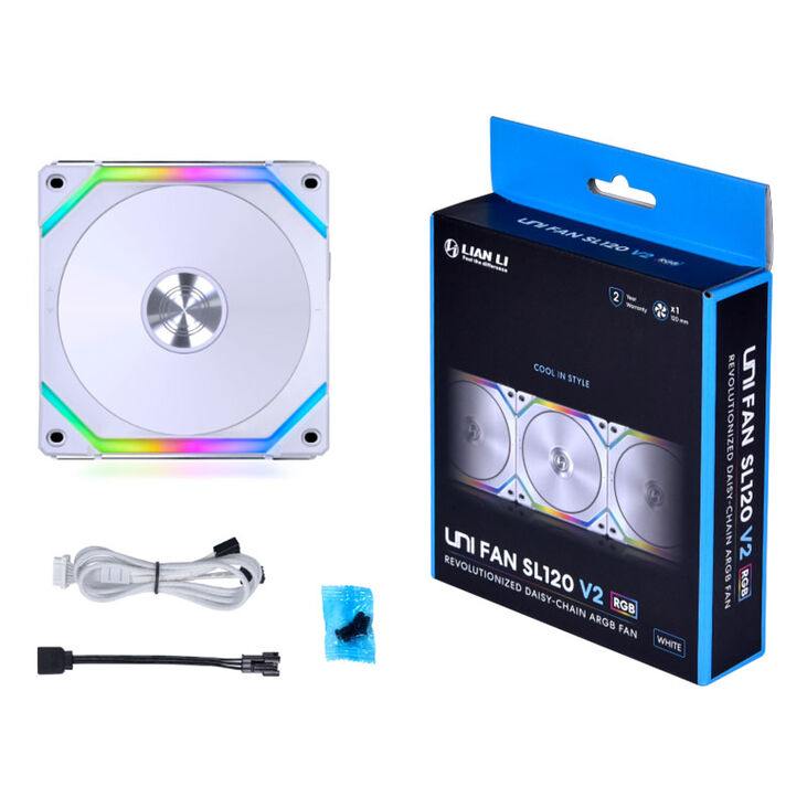 Lian Li UNI FAN SL120 V2 RGB PWM Fan - 120mm, white image number 6