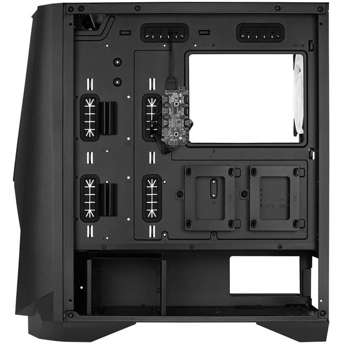 Aerocool Visor Mid Tower, Tempered Glass - Black image number 6
