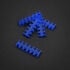 King Mod Service 12-Slot Kabelkamm 3mm klein - blau - 5er Set image number null