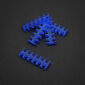 King Mod Service 12-Slot Kabelkamm 3mm klein - blau - 5er Set