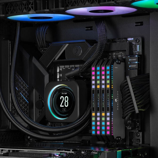 Corsair Dominator Platinum RGB DDR5-6000 RAM, CL30, EXPO - 64 GB Dual-Kit, grau image number 6