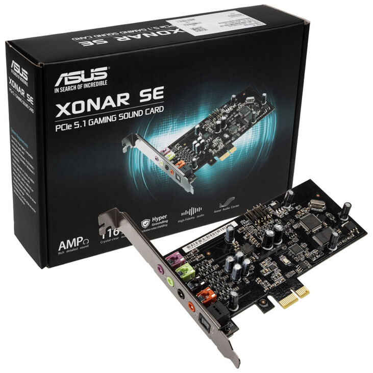 ASUS Xonar SE Sound Card, 5.1 Channel Surround, PCI-E x1 image number 0