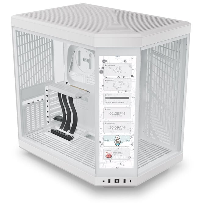 Hyte Y70 Touch PC Case, Mid Tower - White image number 1