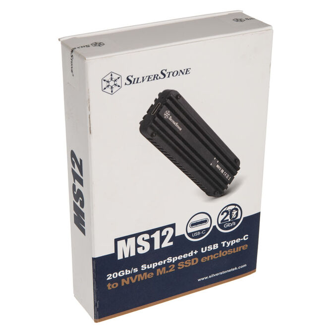 SilverStone MS12 M.2 SSD Geh&auml;use, USB 3.2 - schwarz image number 5