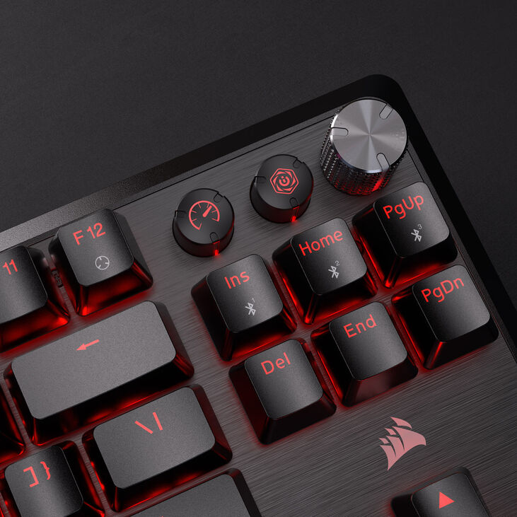 Corsair K70 CORE TKL WIRELESS RGB Gaming-Tastatur, mechanisch, ISO (DE), MLX RED Switch - schwarz image number 12
