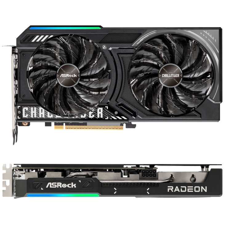 ASRock Radeon 9060 XT CL Graphics Card, 16384 MB GDDR6 image number 2