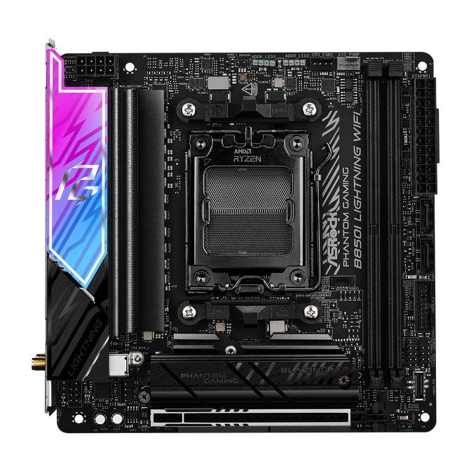 ASROCK B850I Lightning WiFi Mainboard, Sockel AM5, AMD B850, Mini-ITX, DDR5 image number 3