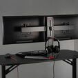 Alterzone Pro Duo Gaming Monitor Stand, Black image number null