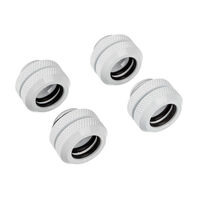 Corsair Hydro X Series XF Hardline fitting straight G1/4 inch to 12mm OD hard tube - 4 pack, white