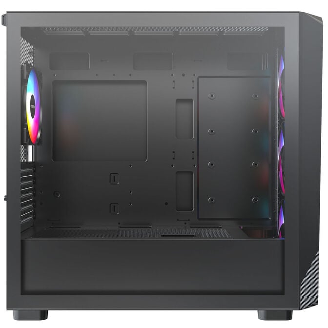 Montech X5M PC Case, Mid Tower, Micro-ATX, ARGB, Tempered Glass - Black image number 2