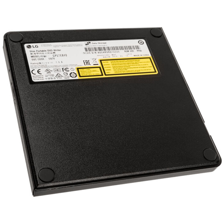 LG GP57EB40 externes slimline DVD-RW Laufwerk, schwarz, USB 2.0 image number 2