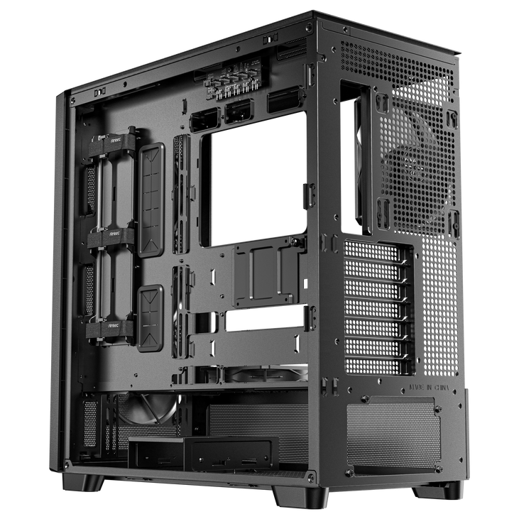 Antec Flux PC Case, Mid Tower, E-ATX, Tempered Glass – Black image number 3