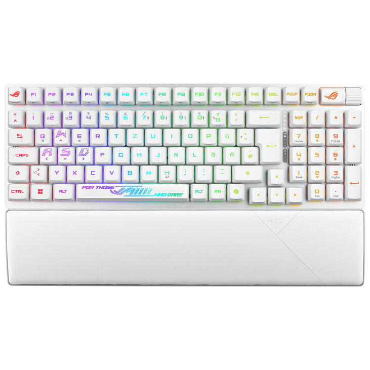 ASUS ROG Strix Scope II 96 RX Wireless Gaming Keyboard, 96%, RGB - white, ROG RX RED image number 2