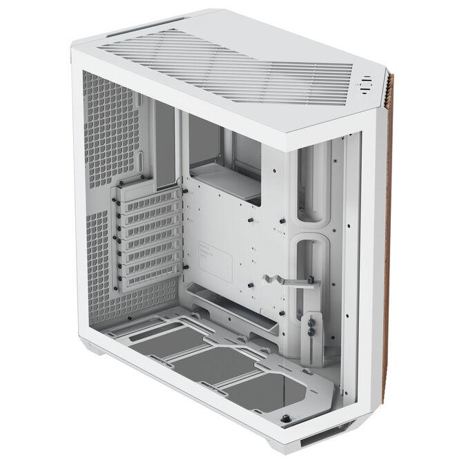 APNX V1 PC Case, Mid Tower, ATX, Tempered Glass &ndash; Wood, White image number 2