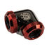 Bitspower Adapter 90 Degree 12mm OD Hardtube to 12mm OD Hardtube - glossy black/red image number null