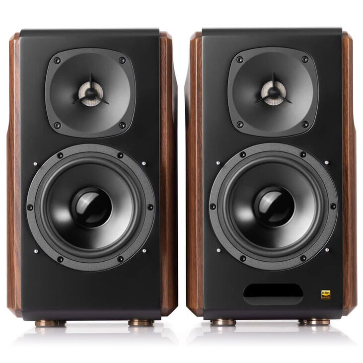 Edifier S2000 MKIII Bluetooth bookshelf speakers (pair) - black/brown image number 1