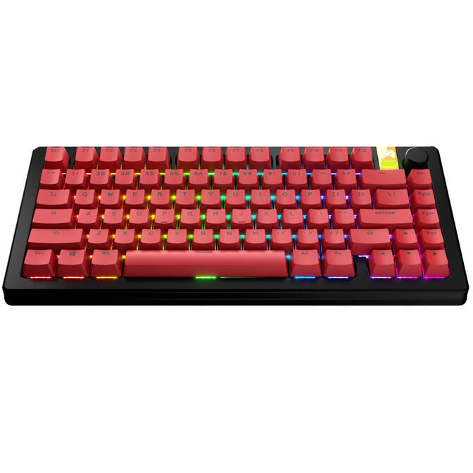 Glorious GPBT Basics Keycaps, ANSI Layout (US), PBT, Doubleshot - Revive Red image number 1