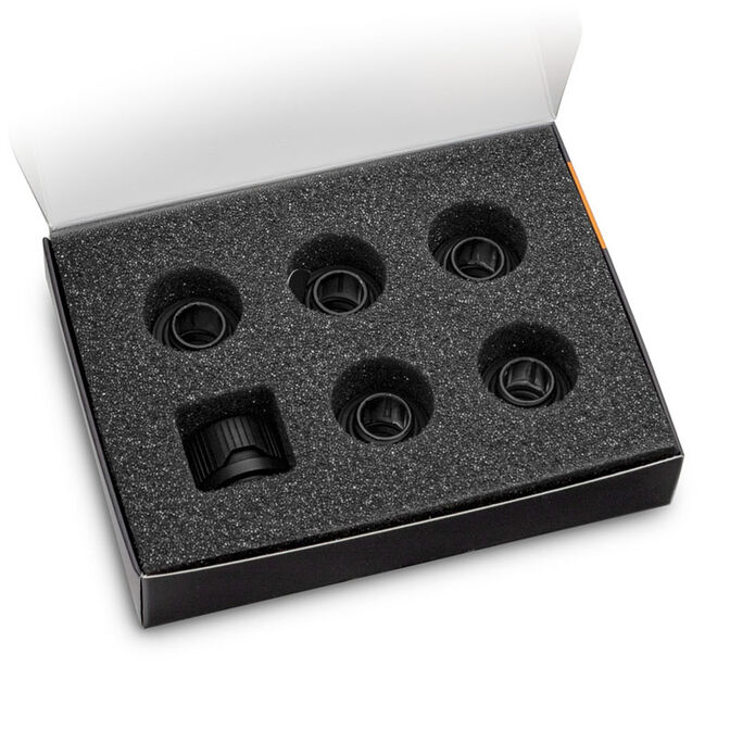 EK Water Blocks EK-Quantum Torque HDC 12 - 6-pack, black image number 1