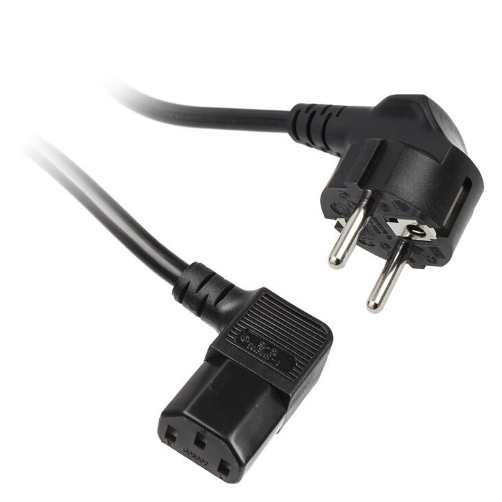 Kolink power cable SchuKo to IEC C13, 90 degrees - 1.8m image number 0