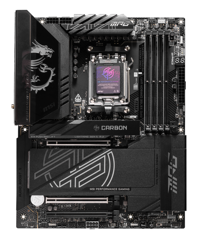 MSI MPG X870E Carbon WiFi Mainboard, Sockel AM5, AMD X870E, ATX, DDR5 image number 4
