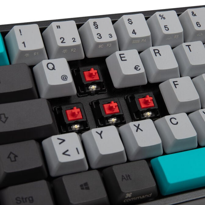 Ducky Miya Pro Moonlight TKL Gaming Keyboard for PC/Mac, MX-Red, white LED - dark grey image number 6