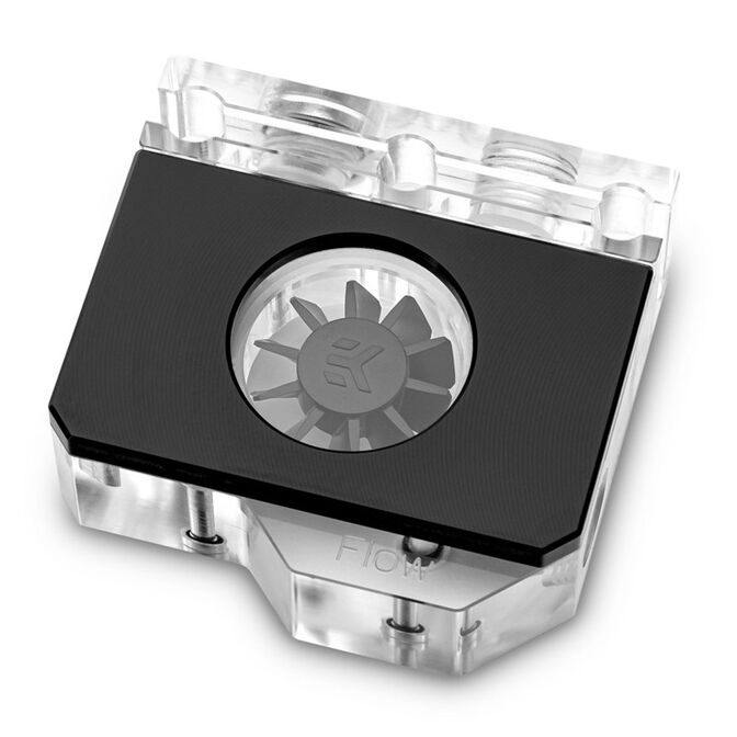 EK Water Blocks EK-Quantum Scalar Flowmeter Bottom-To-Top D-RGB - Black image number 0