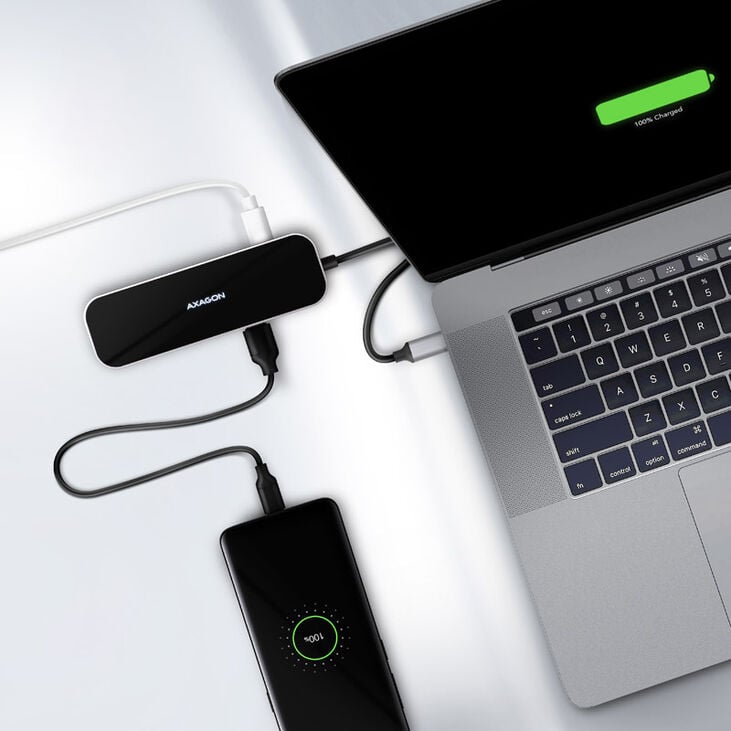 AXAGON HMC-6GL USB Hub, 3x USB 3.0, 1x RJ-45, 1x HDMI image number 1