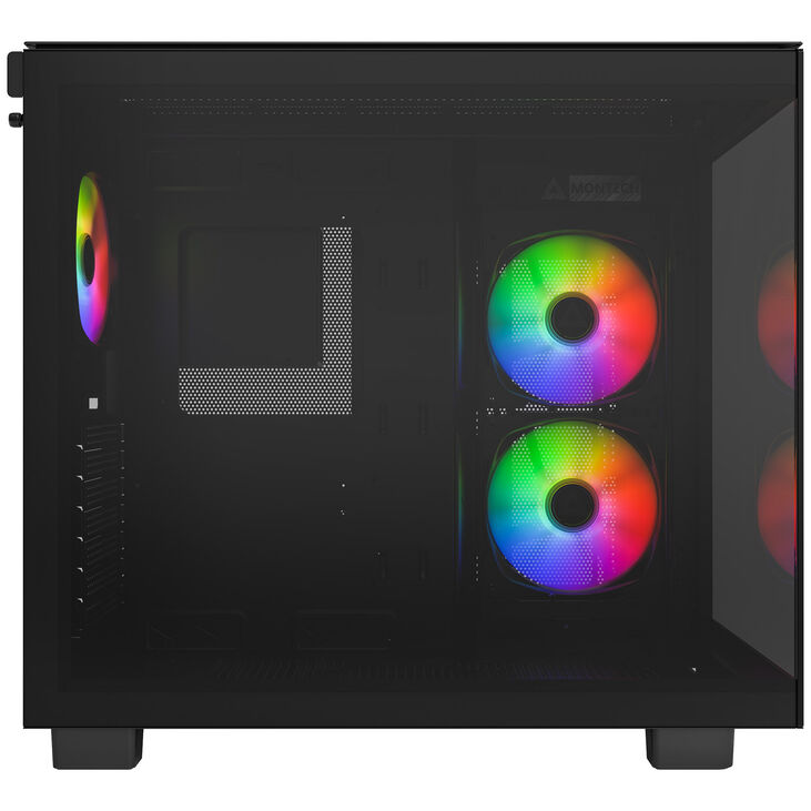 Montech KING 65 PRO PC Case, Mid Tower, ATX, ARGB, Tempered Glass - Black image number 2