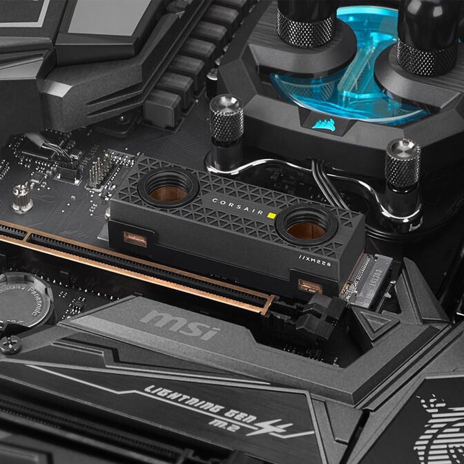 Corsair MP600 Pro Hydro X Edition NVMe SSD, PCIe 4.0, M.2 2280 - 2 TB image number 5