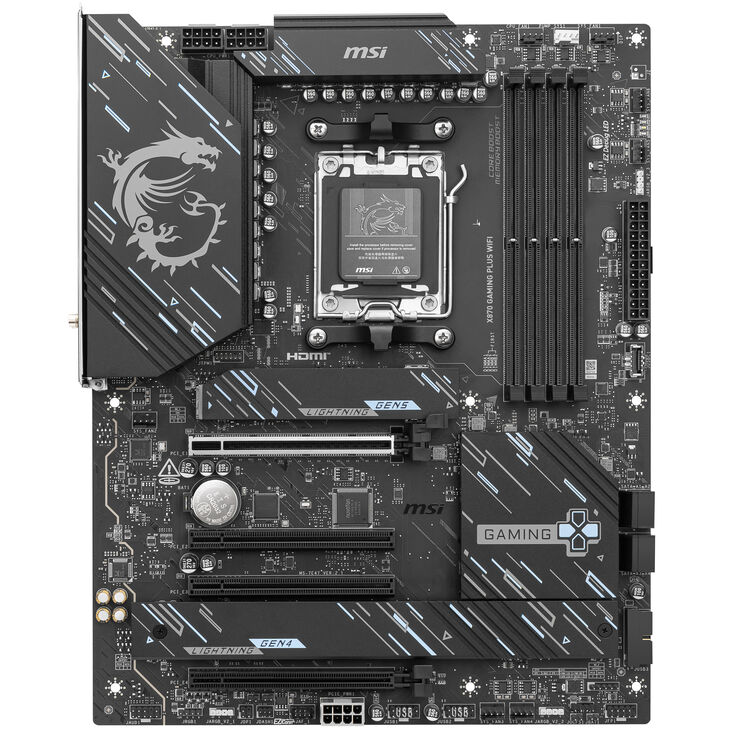 MSI X870 Gaming Plus WiFi motherboard, Socket AM5, AMD X870, ATX, DDR5 image number 2