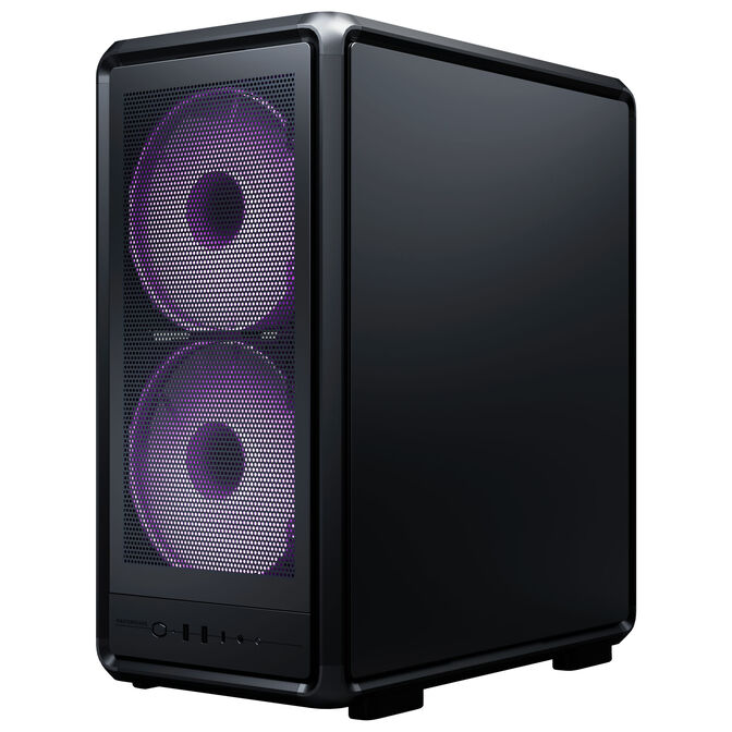 Cooler Master MasterFrame 500 Mesh ARGB PC Case, Mid-Tower, E-ATX, Tempered Glass - Black image number 1