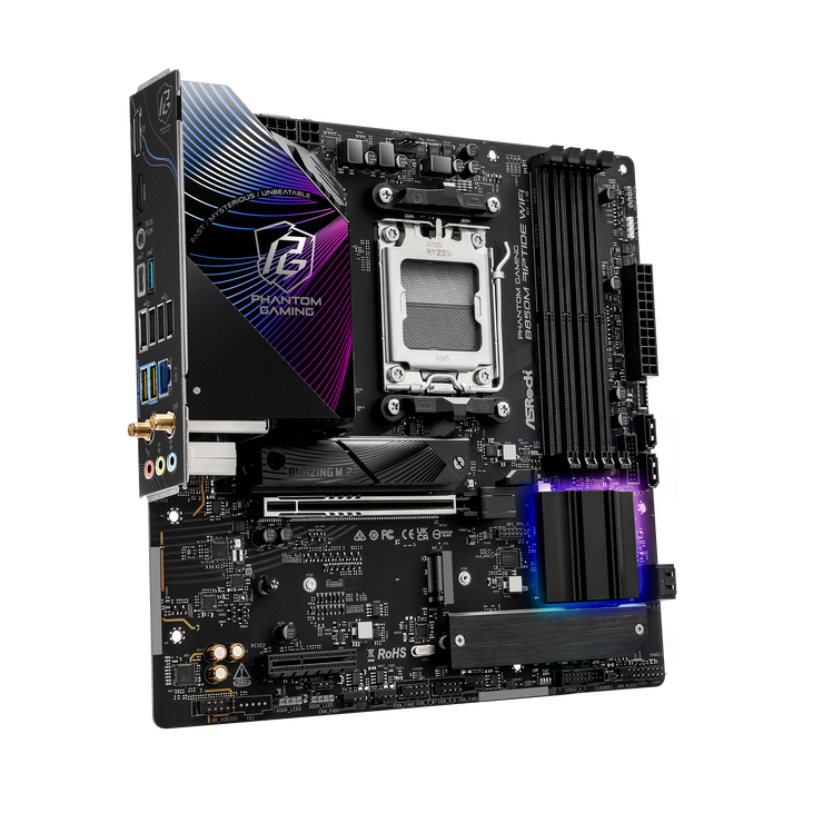 ASROCK B850M Riptide Wifi Mainboard, Sockel AM5, AMD B850, Micro-ATX, DDR5 image number 1