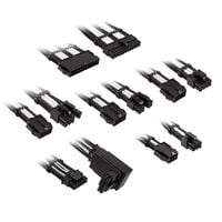 Kolink Core Pro Braided Cable Extension Kit 12V-2x6 Type 2 - Jet Black/Brilliant White