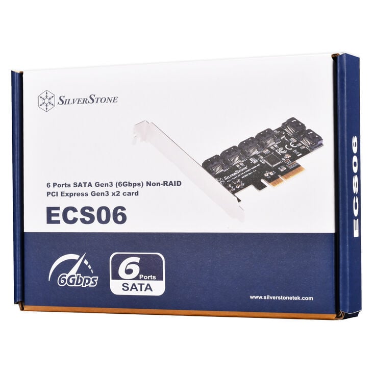 Silverstone SST-ECS06 SATA adapter card, PCIe 3.0, 6x SATA 6G - Low Profile image number 4