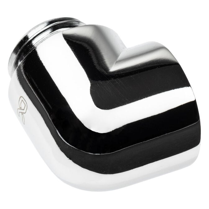 Alphacool Eiszapfen Adapter 90 Degree G1/4 Inch Male to G1/4 Inch Female - chrome image number 1