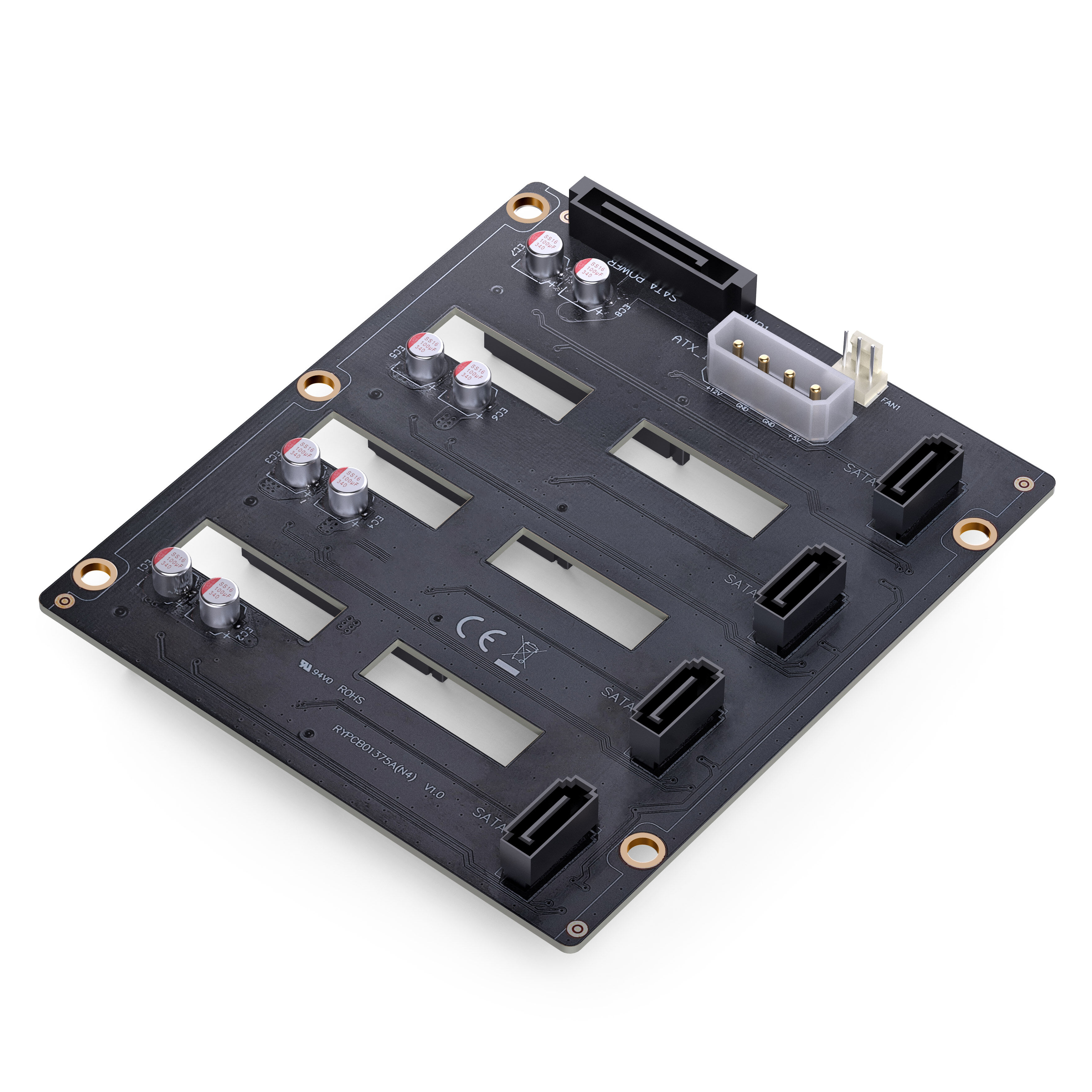 Jonsbo N4 NAS-Gehäuse, Micro-ATX - schwarz