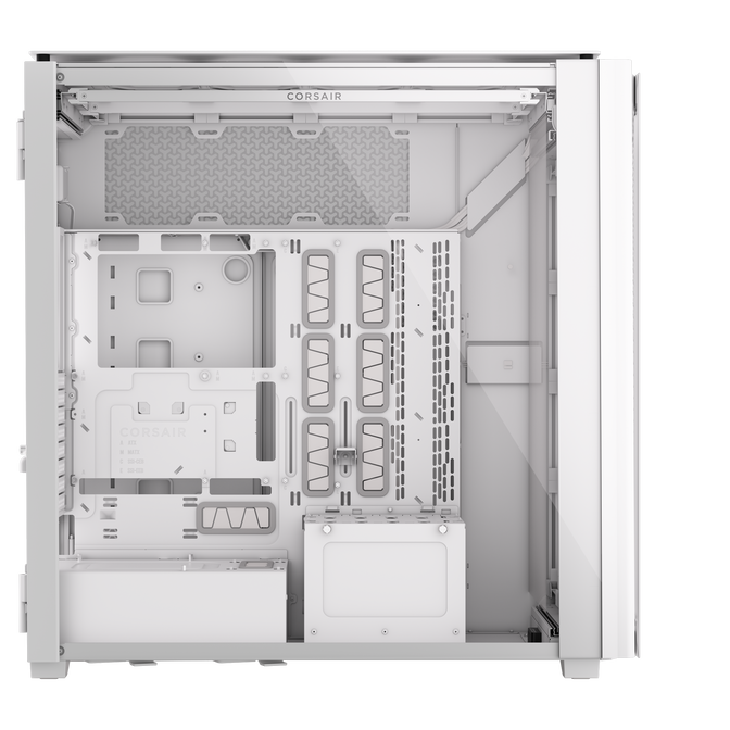 Corsair iCUE 9000D RGB Airflow PC Case, Full Tower - White image number 6