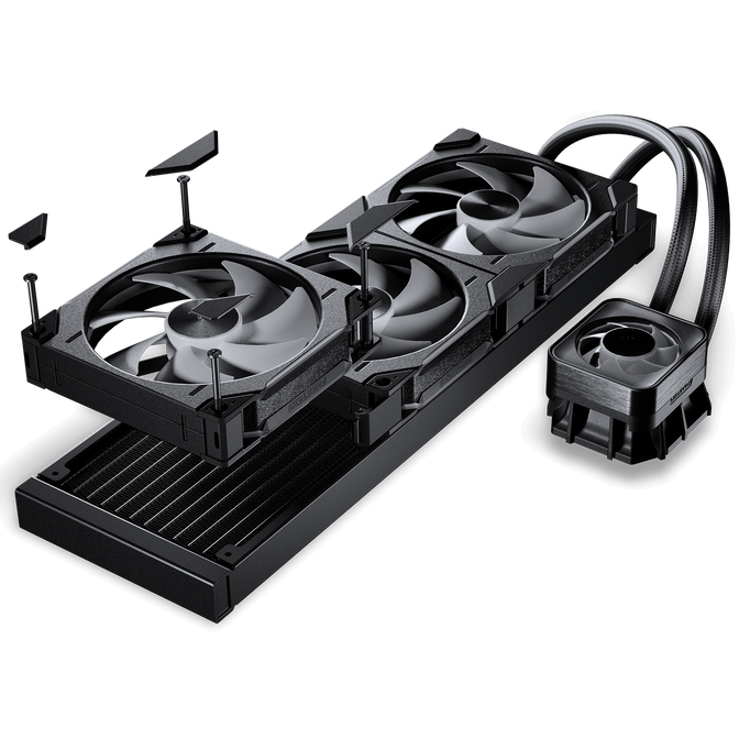 PHANTEKS Glacier One 420D30 X2 DRGB AiO Water Cooling - 420mm, Black image number 7