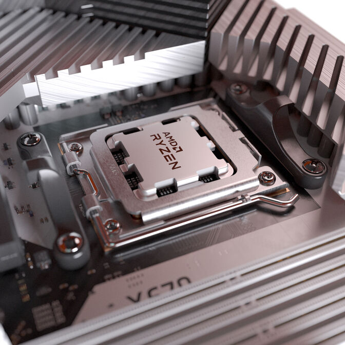 AMD Ryzen 5 9600 CPU, 6 Cores, 5.2 GHz, AM5 (Zen 5) - tray, without cooler image number 3