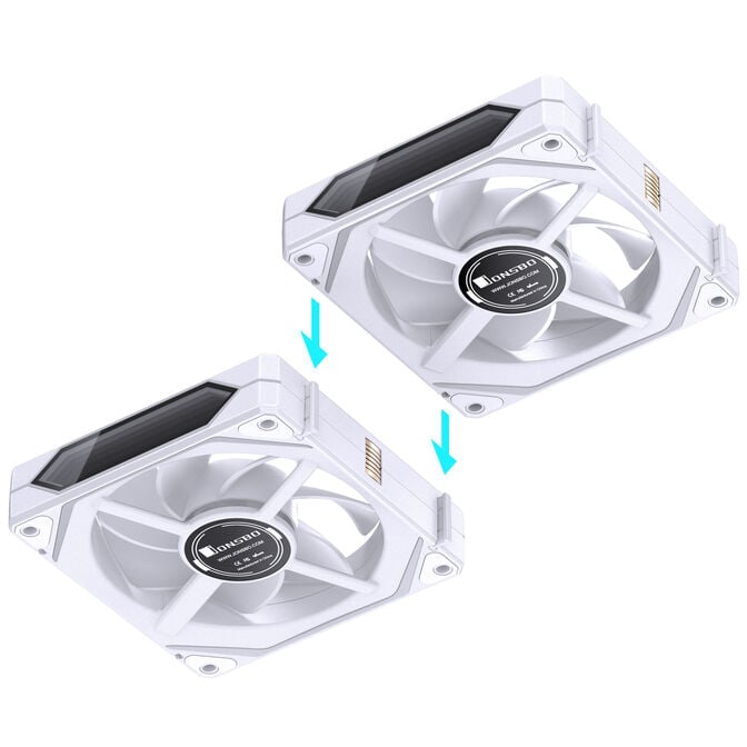 Jonsbo ZL-120W L&uuml;fter, PWM, ARGB - 120mm, wei&szlig;, 3er-Pack image number 12