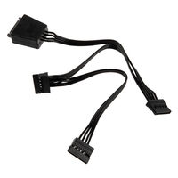 Silverstone CP06-L, Y-Kabel f&uuml;r SATA Stromanschl&uuml;sse, 1 auf 3 - schwarz