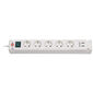 Brennenstuhl Bremounta Steckdosenleiste, 5-fach, USB-Ladefunktion - weiß