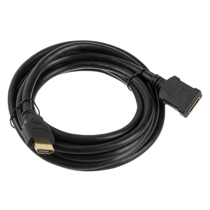 InLine HDMI Verlängerung Stecker / Buchse, schwarz - 3m image number 1