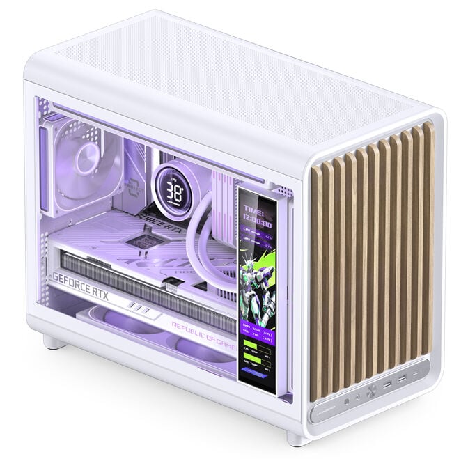 Jonsbo D33 Wood PC-Geh&auml;use, Mini-Geh&auml;use, mATX, Tempered Glass - wei&szlig;, Holz image number 7