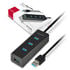 AXAGON HUE-S2BL USB-A-Hub, 4x USB 3.0, external power supply - 1.2 m image number null
