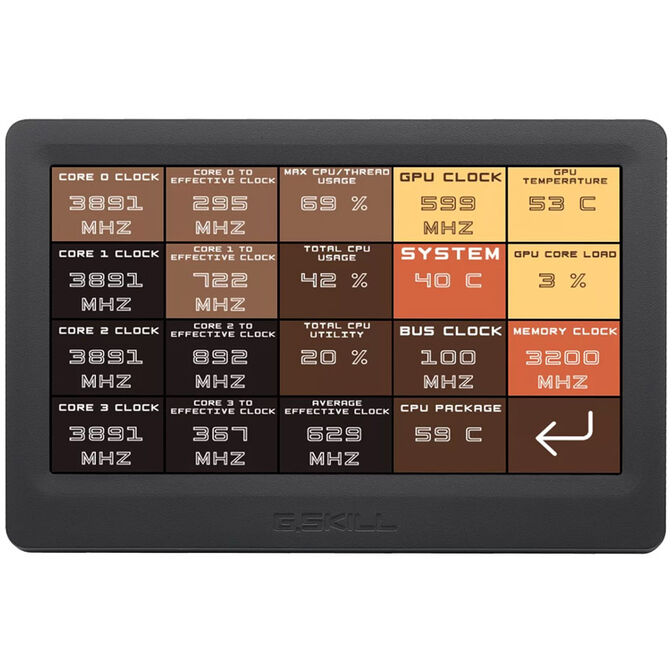 G.Skill WigiDash, 7" Diagnose Display image number 1